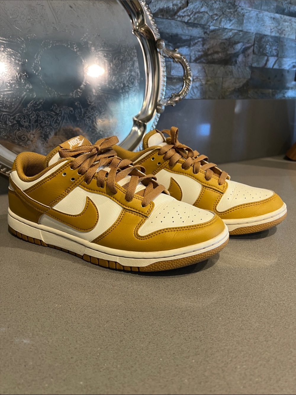 Nike Men’s Low-Top Sneakers - Mustard Yellow & Cream
